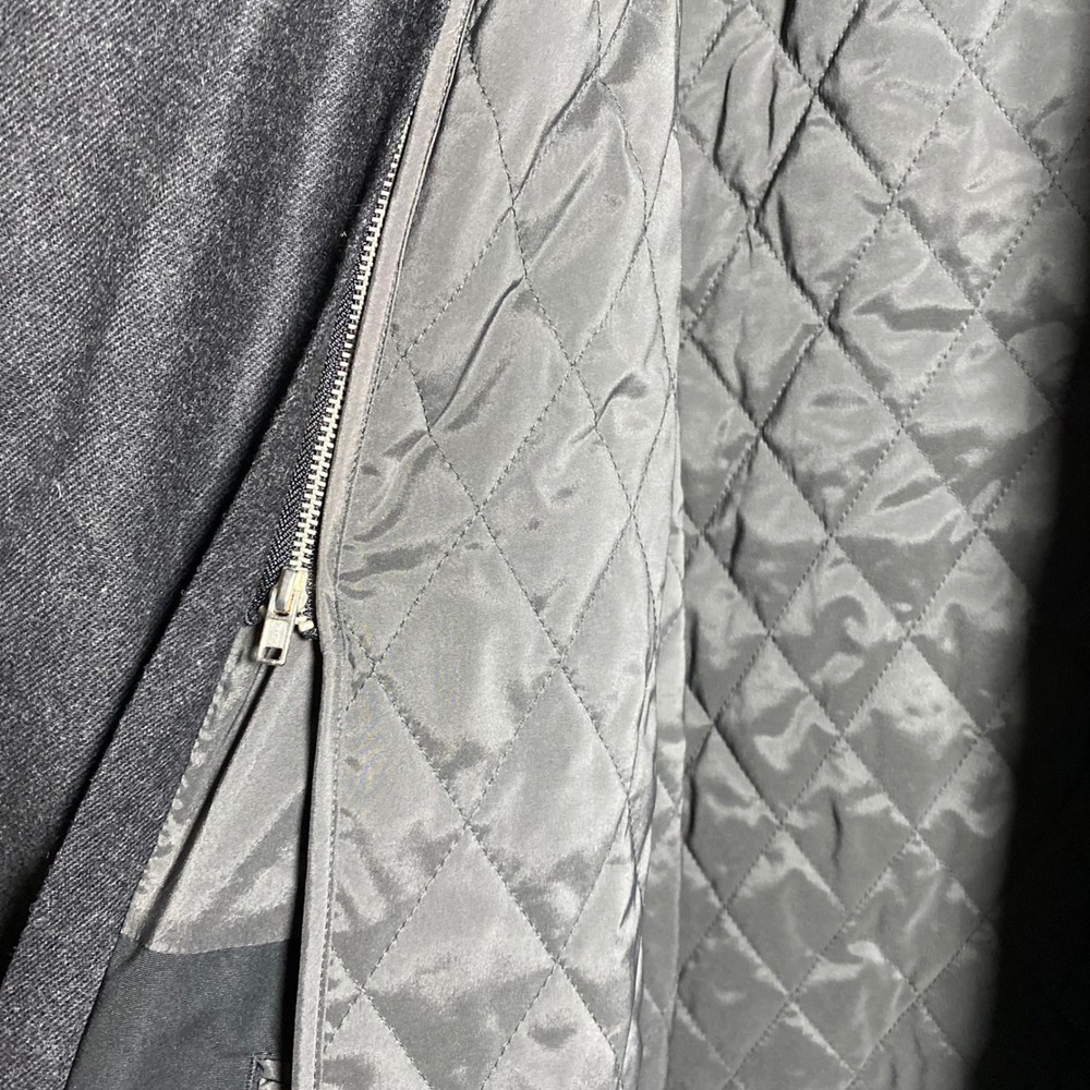 NWOT American Airlines Mens XL Black Quilted Lined Overcoat Long Trench Coat - Picture 7 of 14